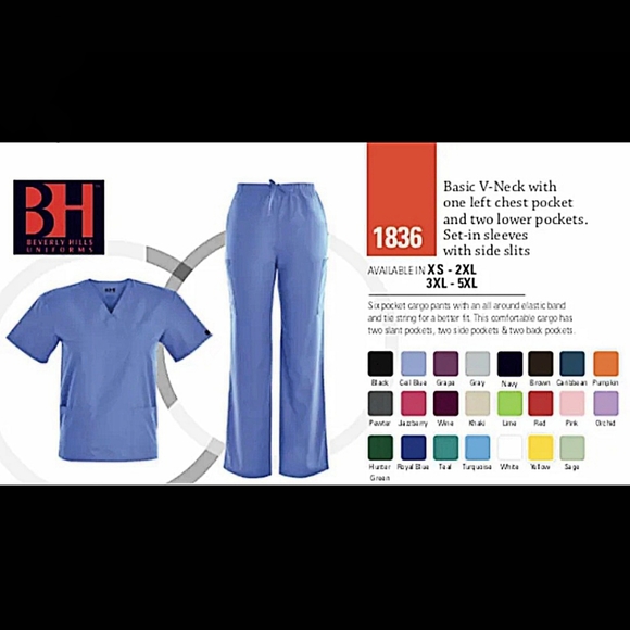 NWT Set of Beverly Hills Uniforms Khaki Scrubs 4XL - Picture 6 of 7